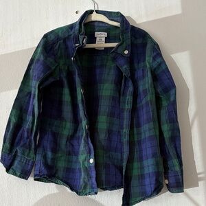 Carter's Navy and Forest Plaid Shirt